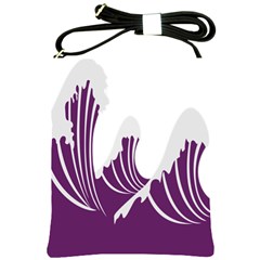 Waves Purple Wave Water Chevron Sea Beach Shoulder Sling Bags by Mariart