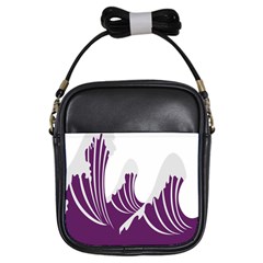 Waves Purple Wave Water Chevron Sea Beach Girls Sling Bags by Mariart