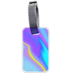 Aurora Color Rainbow Space Blue Sky Purple Yellow Luggage Tags (two Sides)