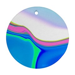 Aurora Color Rainbow Space Blue Sky Purple Yellow Green Ornament (round) by Mariart