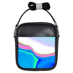 Aurora Color Rainbow Space Blue Sky Purple Yellow Green Girls Sling Bags by Mariart