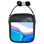 Aurora Color Rainbow Space Blue Sky Purple Yellow Green Girls Sling Bags Front