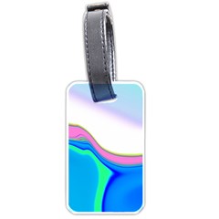 Aurora Color Rainbow Space Blue Sky Purple Yellow Green Luggage Tags (one Side)  by Mariart