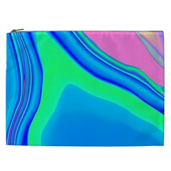 Aurora Color Rainbow Space Blue Sky Cosmetic Bag (xxl) 