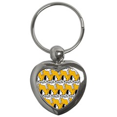 Animals Cat Dog Dalmation Key Chains (heart)  by Mariart