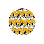 Animals Cat Dog Dalmation Magnet 3  (Round) Front