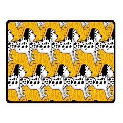 Animals Cat Dog Dalmation Double Sided Fleece Blanket (small)  by Mariart