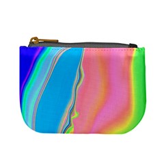 Aurora Color Rainbow Space Blue Sky Purple Yellow Green Pink Mini Coin Purses