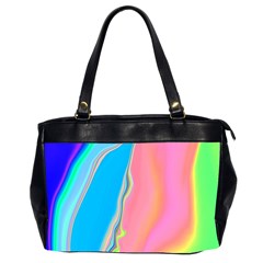 Aurora Color Rainbow Space Blue Sky Purple Yellow Green Pink Office Handbags (2 Sides)  by Mariart