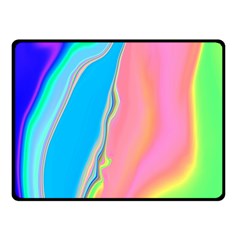 Aurora Color Rainbow Space Blue Sky Purple Yellow Green Pink Double Sided Fleece Blanket (small) 