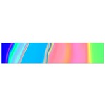 Aurora Color Rainbow Space Blue Sky Purple Yellow Green Pink Flano Scarf (Small) Front