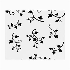 Black Leaf Tatto Small Glasses Cloth by Mariart