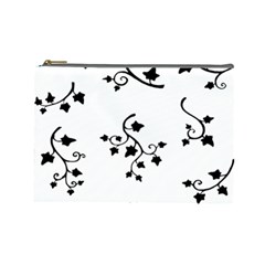 Black Leaf Tatto Cosmetic Bag (large) 