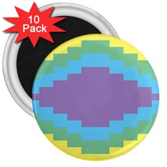 Carmigender Flags Rainbow 3  Magnets (10 Pack)  by Mariart