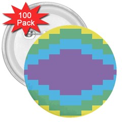Carmigender Flags Rainbow 3  Buttons (100 Pack) 