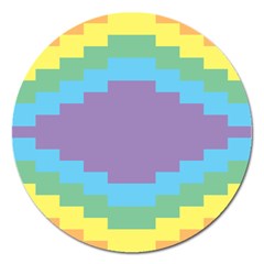 Carmigender Flags Rainbow Magnet 5  (round)