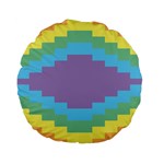 Carmigender Flags Rainbow Standard 15  Premium Flano Round Cushions Front