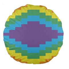 Carmigender Flags Rainbow Large 18  Premium Flano Round Cushions by Mariart