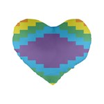 Carmigender Flags Rainbow Standard 16  Premium Flano Heart Shape Cushions Front