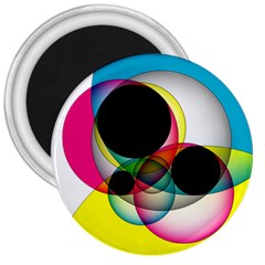 Apollonius Color Multi Circle Polkadot 3  Magnets