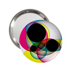 Apollonius Color Multi Circle Polkadot 2 25  Handbag Mirrors