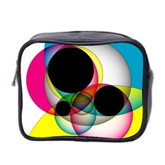 Apollonius Color Multi Circle Polkadot Mini Toiletries Bag 2-side by Mariart