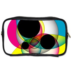 Apollonius Color Multi Circle Polkadot Toiletries Bags 2-side by Mariart