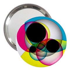 Apollonius Color Multi Circle Polkadot 3  Handbag Mirrors