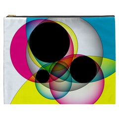 Apollonius Color Multi Circle Polkadot Cosmetic Bag (xxxl)  by Mariart