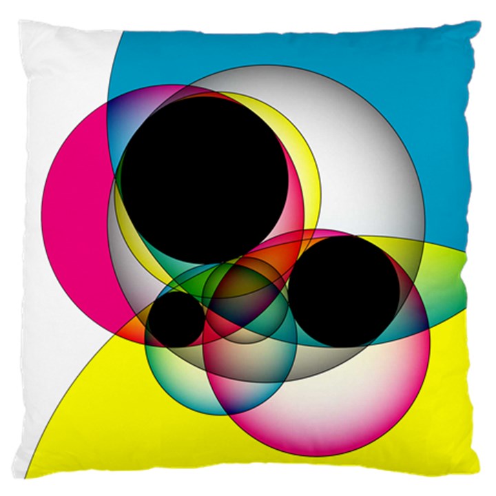 Apollonius Color Multi Circle Polkadot Standard Flano Cushion Case (One Side)