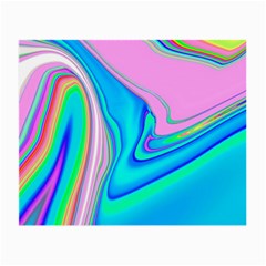 Aurora Color Rainbow Space Blue Sky Purple Yellow Green Pink Red Small Glasses Cloth (2-side) by Mariart