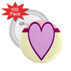 Cute Gender Gendercute Flags Love Heart Line Valentine 2 25  Buttons (100 Pack) 