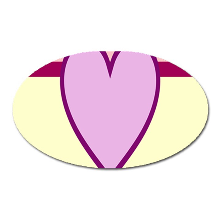 Cute Gender Gendercute Flags Love Heart Line Valentine Oval Magnet