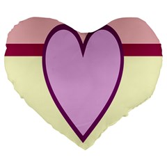 Cute Gender Gendercute Flags Love Heart Line Valentine Large 19  Premium Flano Heart Shape Cushions by Mariart