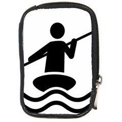 Cropped Kayak Graphic Race Paddle Black Water Sea Wave Beach Compact Camera Cases