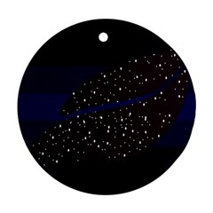 Contigender Flags Star Polka Space Blue Sky Black Brown Round Ornament (two Sides) by Mariart