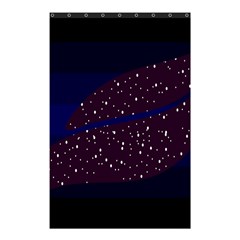 Contigender Flags Star Polka Space Blue Sky Black Brown Shower Curtain 48  X 72  (small) 