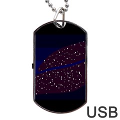 Contigender Flags Star Polka Space Blue Sky Black Brown Dog Tag Usb Flash (one Side)