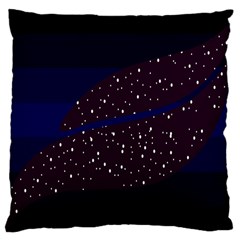 Contigender Flags Star Polka Space Blue Sky Black Brown Large Cushion Case (two Sides)