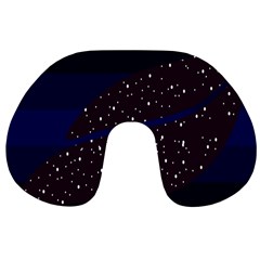 Contigender Flags Star Polka Space Blue Sky Black Brown Travel Neck Pillows by Mariart