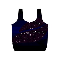 Contigender Flags Star Polka Space Blue Sky Black Brown Full Print Recycle Bags (s) 