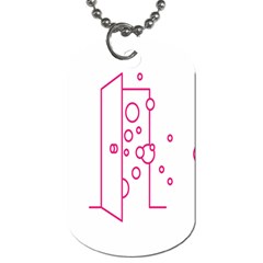 Deep Clean Bubbel Door Pink Polka Circle Dog Tag (one Side) by Mariart