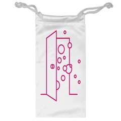 Deep Clean Bubbel Door Pink Polka Circle Jewelry Bag