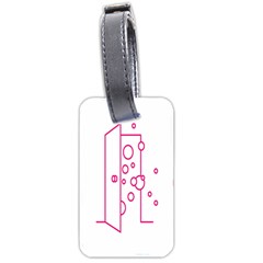 Deep Clean Bubbel Door Pink Polka Circle Luggage Tags (two Sides)