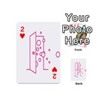 Deep Clean Bubbel Door Pink Polka Circle Playing Cards 54 (Mini)  Front - Heart2