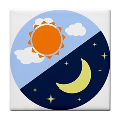 Day Night Moon Stars Cloud Stars Face Towel by Mariart