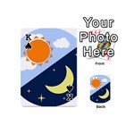 Day Night Moon Stars Cloud Stars Playing Cards 54 (Mini)  Front - SpadeK