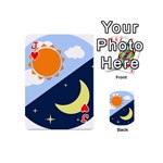 Day Night Moon Stars Cloud Stars Playing Cards 54 (Mini)  Front - HeartJ