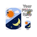 Day Night Moon Stars Cloud Stars Playing Cards 54 (Mini)  Front - SpadeJ