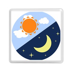 Day Night Moon Stars Cloud Stars Memory Card Reader (square)  by Mariart